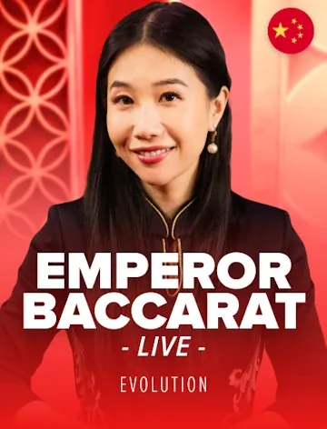 Evolution title Emperor Baccarat, 98.9% RTP, playable at Fortune Clock Casino