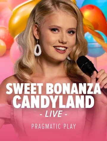 Sweet Bonanza CandyLand game cover from Pragmatic Play Live, 96.5% RTP